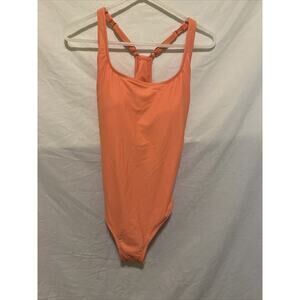 Women's Kona Sol Bathing Suit One Piece Size L 12-14 Coral Adjustable Straps NWT